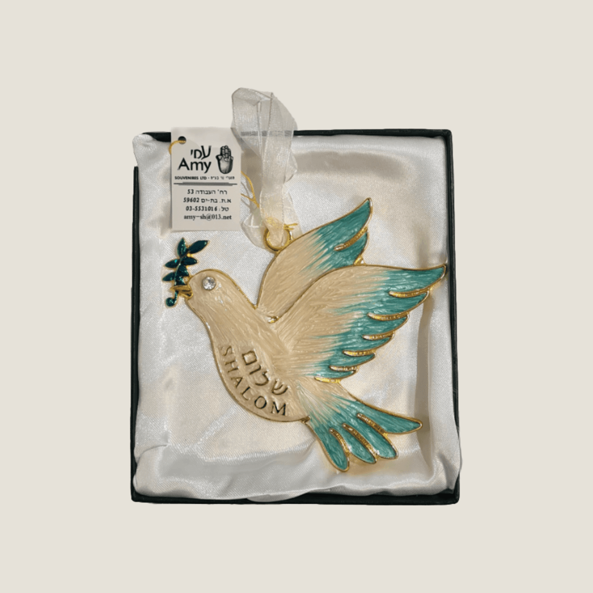 Wall-hanging Dove - Shalom - Light Blue – fozmuseum