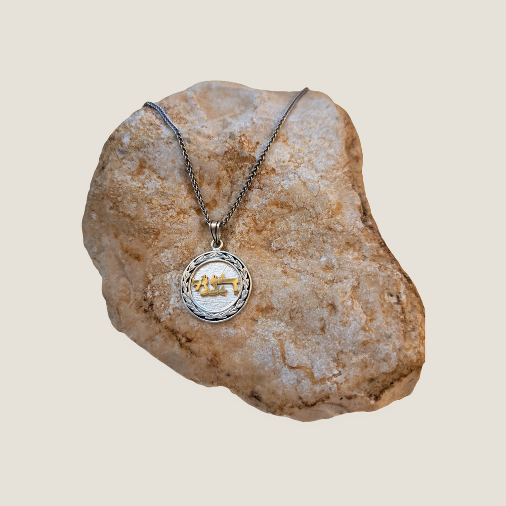 Hineni Disk Pendant Necklace | Silver And Gold