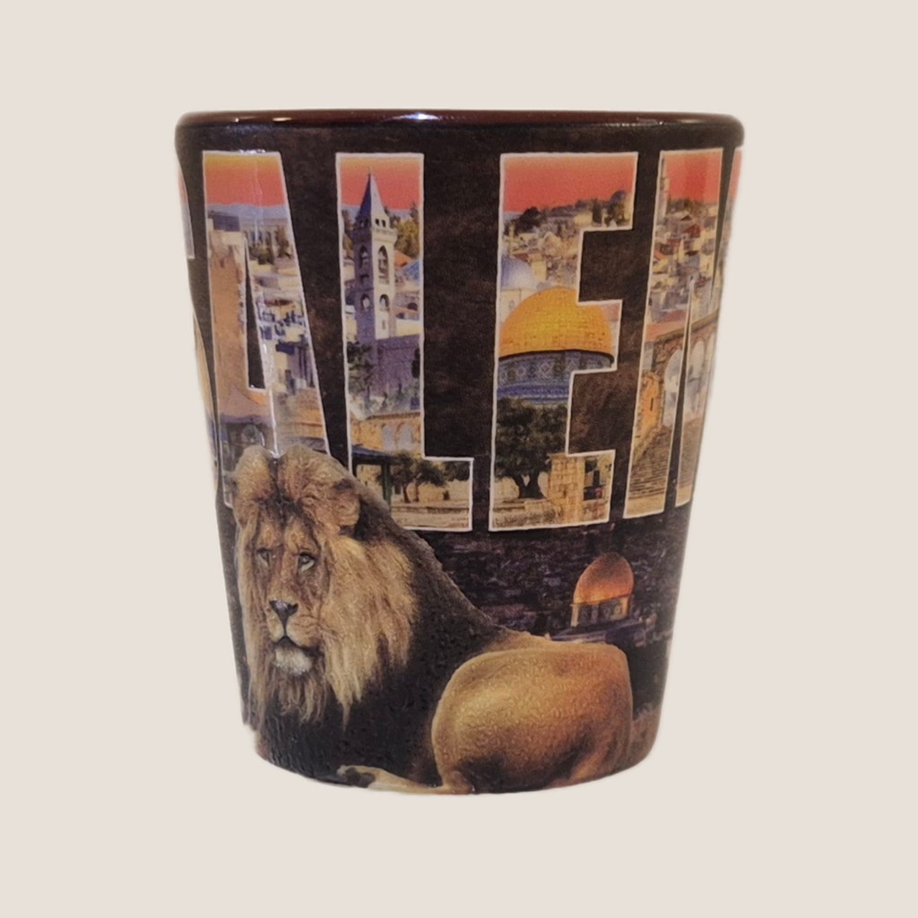Jerusalem Lion Mug - Black