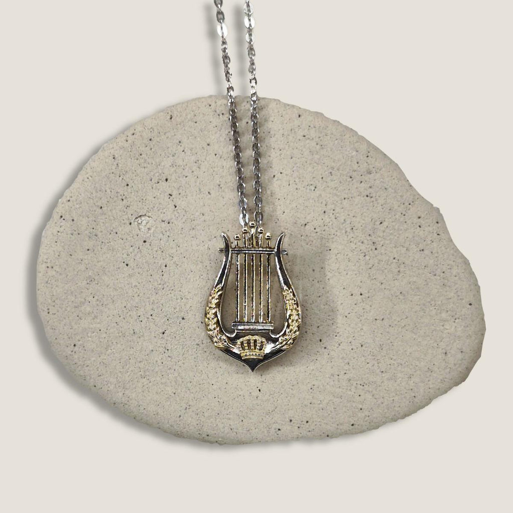 David's Harp Necklace | Silver & Gold