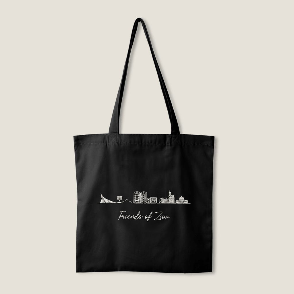 Jerusalem Skyline Tote Bag | Black