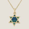 Magen David Necklace - 14 K Gold and Eilat Stone| Rafael Jewelry
