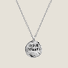 'Hizkei Ve'imtzi' - 'Be strong and courageous' Sterling Silver Necklace | By Liza Shtromberg
