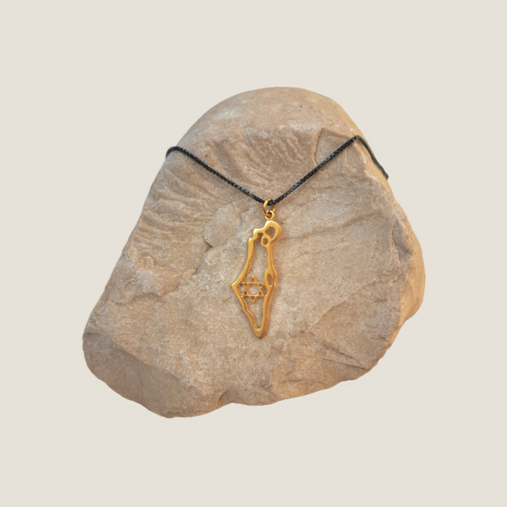 Map of Israel Necklace | Gold