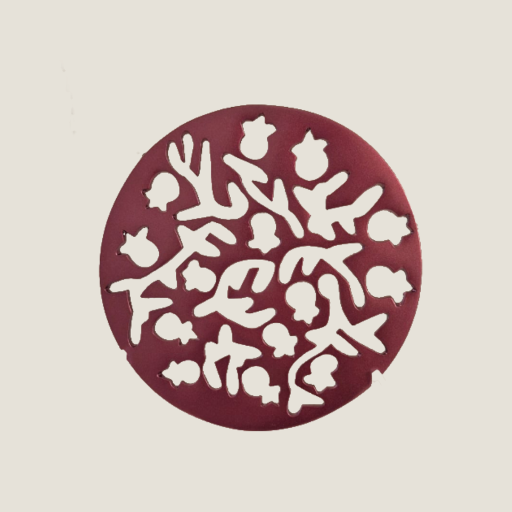 Ceramic Trivet – Pomegranate Red