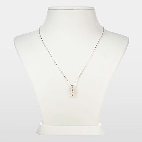 925 Sterling Silver Hineni Tag Necklace